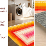 Ultra Soft Area Rug, Non Slip, Stain Resistant, Washable Area Rugs for Living Room, Bedroom, Striking Bright Tiled Artwork Style(Yellow)