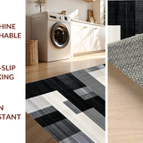 Ultra Soft Area Rug, Non Slip, Stain Resistant, Washable Area Rugs for Living Room, Bedroom, Stylish Gray Tiled Pattern(Gray)