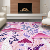 Ultra Soft Area Rug, Non Slip, Stain Resistant, Washable Area Rugs for Living Room, Bedroom, Charming Nature-Inspired Soft Textures(Pink)