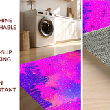 Ultra Soft Area Rug, Non Slip, Stain Resistant, Washable Area Rugs for Living Room, Bedroom, Electric Moonlit Floral Artwork(Pink)