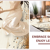 Ultra Soft Area Rug, Non Slip, Stain Resistant, Washable Area Rugs for Living Room, Bedroom, Luxurious Anti-Skid Beige Rug for Elegant Living Room Spaces(Beige)