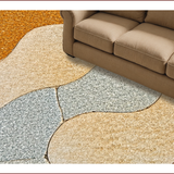 Ultra Soft Area Rug, Non Slip, Stain Resistant, Washable Area Rugs for Living Room, Bedroom, Modern Neutral Sandstone Living Room Rug Handmade(Beige)