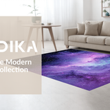 Ultra Soft Area Rug, Non Slip, Stain Resistant, Washable Area Rugs for Living Room, Bedroom, Enchanting Color Burst Galaxy Art(Purple)