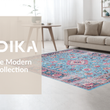 Eclectic Vibrant Floral Mosaic(Blue)