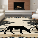 Ultra Soft Area Rug, Non Slip, Stain Resistant, Washable Area Rugs for Living Room, Bedroom, Modern Artistic Zebra-Inspired Look(Beige)