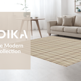 Ultra Soft Area Rug, Non Slip, Stain Resistant, Washable Area Rugs for Living Room, Bedroom, Warm Creamy Lattice Visual Appeal(Beige)
