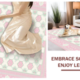 Ultra Soft Area Rug, Non Slip, Stain Resistant, Washable Area Rugs for Living Room, Bedroom, Elegant Soft Color Palette Design(Pink)