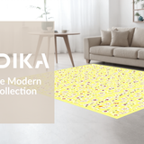 Ultra Soft Area Rug, Non Slip, Stain Resistant, Washable Area Rugs for Living Room, Bedroom, Charming Daisy Floral Aesthetic(Yellow)