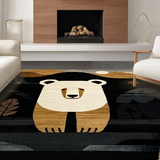 Ultra Soft Area Rug, Non Slip, Stain Resistant, Washable Area Rugs for Living Room, Bedroom, Fun Outdoor Exploration Vibe(Brown)