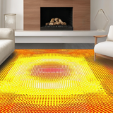 Ultra Soft Area Rug, Non Slip, Stain Resistant, Washable Area Rugs for Living Room, Bedroom, Playful Retro Sunshine Theme(Yellow)