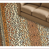 Ultra Soft Area Rug, Non Slip, Stain Resistant, Washable Area Rugs for Living Room, Bedroom, Artistic Rustic Animal Print Concept(Orange)