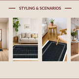 Contemporary Black and White Trellis(Black)