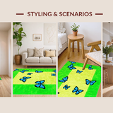 Lively Artistic Butterfly Swirl Composition(Green)