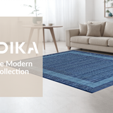 Ultra Soft Area Rug, Non Slip, Stain Resistant, Washable Area Rugs for Living Room, Bedroom, Tranquil Spa-Inspired Rug Style(Blue)