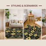 Ultra Soft Area Rug, Non Slip, Stain Resistant, Washable Area Rugs for Living Room, Bedroom, Distinctive Minimalist Animal Motif(Beige)