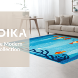 Charming Fish Motif Runner(Blue)