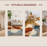 Ultra Soft Area Rug, Non Slip, Stain Resistant, Washable Area Rugs for Living Room, Bedroom, Modern Thin Non-Slip Bedroom Carpet for Cozy Home Office(Beige)