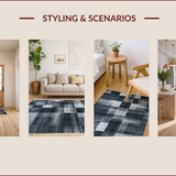 Chic Distressed Diamond Motif(Gray)