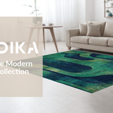 Ultra Soft Area Rug, Non Slip, Stain Resistant, Washable Area Rugs for Living Room, Bedroom, Aquatic Tentacle Masterpiece Rug With Artistic Whimsical Pattern(Blue)