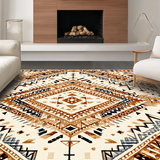 Ultra Soft Area Rug, Non Slip, Stain Resistant, Washable Area Rugs for Living Room, Bedroom, Chic Modern Striped Layout(Beige)
