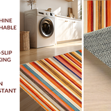 Ultra Soft Area Rug, Non Slip, Stain Resistant, Washable Area Rugs for Living Room, Bedroom, Vibrant Earth Tone Patterns(Orange)