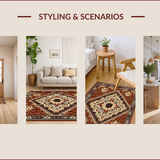 Ultra Soft Area Rug, Non Slip, Stain Resistant, Washable Area Rugs for Living Room, Bedroom, Rustic Texas Star Entryway Non-Slip Washable Carpet(Brown)