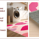 Ultra Soft Area Rug, Non Slip, Stain Resistant, Washable Area Rugs for Living Room, Bedroom, Cute Pink Absorbent Toilet Floor Mat for Dorms(Pink)