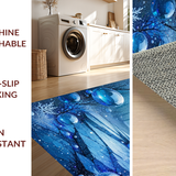 Ultra Soft Area Rug, Non Slip, Stain Resistant, Washable Area Rugs for Living Room, Bedroom, Contemporary Textured Surface Design(Blue)