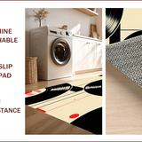 Ultra Soft Area Rug, Non Slip, Stain Resistant, Washable Area Rugs for Living Room, Bedroom, Retro Music Cassette Style(Black)