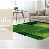 Ultra Soft Area Rug, Non Slip, Stain Resistant, Washable Area Rugs for Living Room, Bedroom, 3D Botanical Oasis Aesthetic(Green)