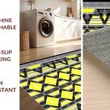 Contemporary Abstract Diamond Layout(Yellow)