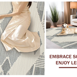 Elegant Ivory Geometric Weave(Gray)