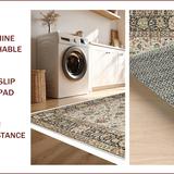 Ultra Soft Area Rug, Non Slip, Stain Resistant, Washable Area Rugs for Living Room, Bedroom, Washable Low Pile Kitchen Accent Rug(Beige)
