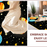 Ultra Soft Area Rug, Non Slip, Stain Resistant, Washable Area Rugs for Living Room, Bedroom, Vibrant Galactic Educational Artistry(Red)