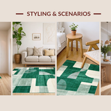 Fresh Green and Cream Swirl Design(Green)