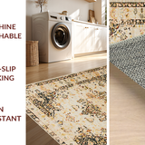 Contemporary Low Pile Ogee Aesthetic(Beige)