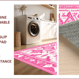 Ultra Soft Area Rug, Non Slip, Stain Resistant, Washable Area Rugs for Living Room, Bedroom, Western Cowgirl Bath Mat(Pink)