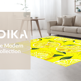 Ultra Soft Area Rug, Non Slip, Stain Resistant, Washable Area Rugs for Living Room, Bedroom, Lively Yellow and White Palette(Yellow)