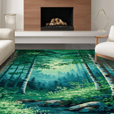 Luxurious Dark Green Botanical Print(Green)