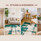 Chic Distressed Multicolor Visual(Green)