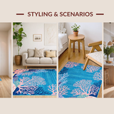 Chic Coral Symmetrical Craftsmanship(Blue)