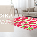 Lively Retro Strawberry Print(Red)