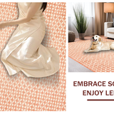 Ultra Soft Area Rug, Non Slip, Stain Resistant, Washable Area Rugs for Living Room, Bedroom, Sleek Pink Minimalist Design(Orange)