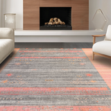 Ultra Soft Area Rug, Non Slip, Stain Resistant, Washable Area Rugs for Living Room, Bedroom, Cute Bow Silhouette Rug with Modern Outline Pattern and Subtle Preppy Flourish(Gray)