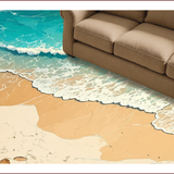 Ultra Soft Area Rug, Non Slip, Stain Resistant, Washable Area Rugs for Living Room, Bedroom, Ocean Vibes Stain-Resistant Dorm Room Carpet(Blue)