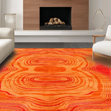 Ultra Soft Area Rug, Non Slip, Stain Resistant, Washable Area Rugs for Living Room, Bedroom, Dynamic Color Burst Contemporary Flair(Orange)