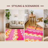 Eclectic Vintage Abstract Design(Pink)