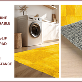 Ultra Soft Area Rug, Non Slip, Stain Resistant, Washable Area Rugs for Living Room, Bedroom, Modern Geometric Home Office Plush Area Carpet(Yellow)