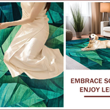 Tropical Leaf Motif with Textures(Blue)