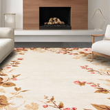 Ultra Soft Area Rug, Non Slip, Stain Resistant, Washable Area Rugs for Living Room, Bedroom, Modern Chic Petal Aesthetic(Beige)